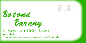 botond barany business card